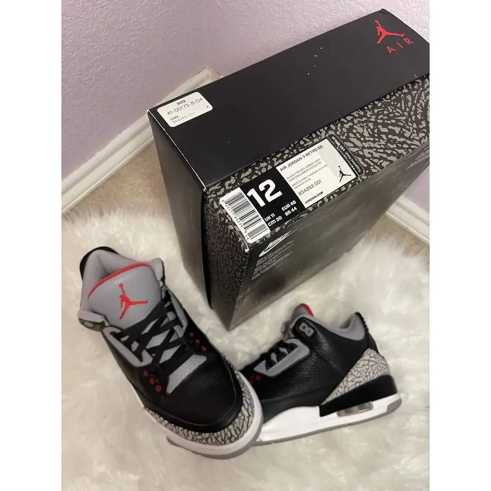 Size 12 - Jordan 3 Retro OG Mid Black Cement